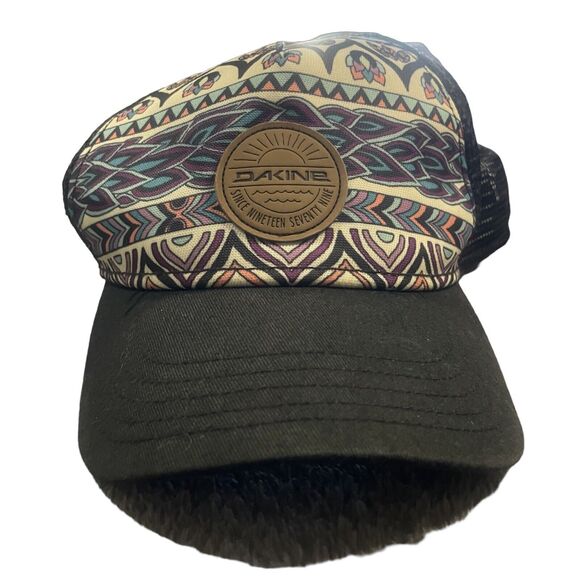 Da Kine Snap Back Adjustable Baseball Hat Cap Hawaii Black Geometric Design - Picture 1 of 8